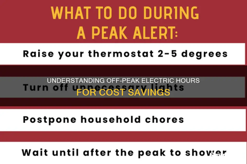 what time does off peak electric start
