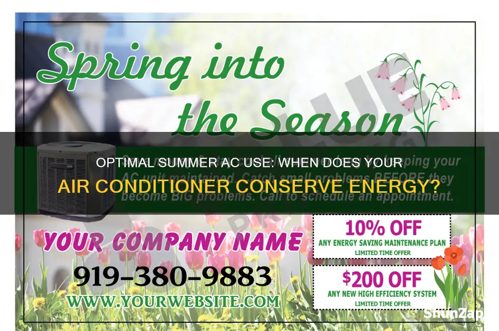 what time during summer those the ac use less electricity