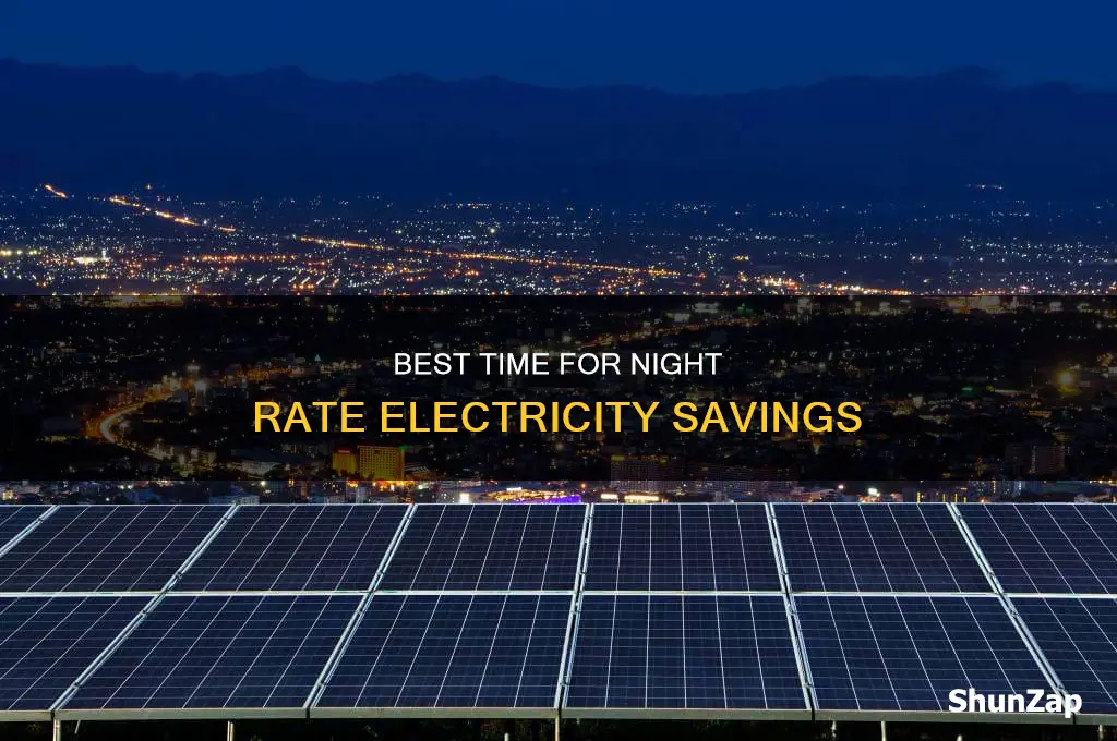what time is night rate electricity bulb