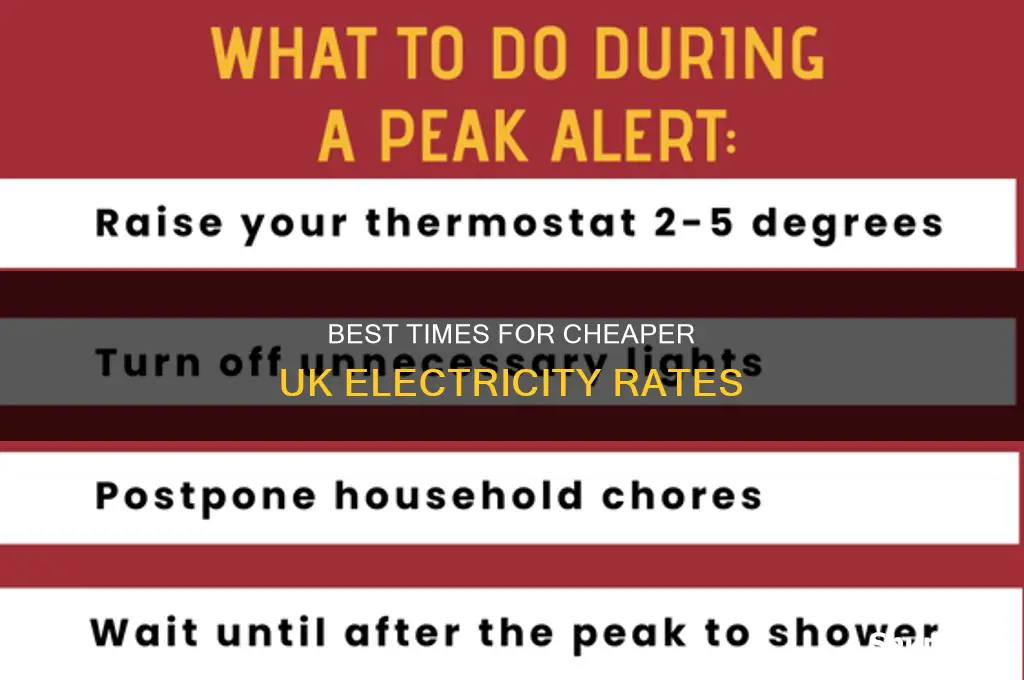 what time is off peak electricity uk