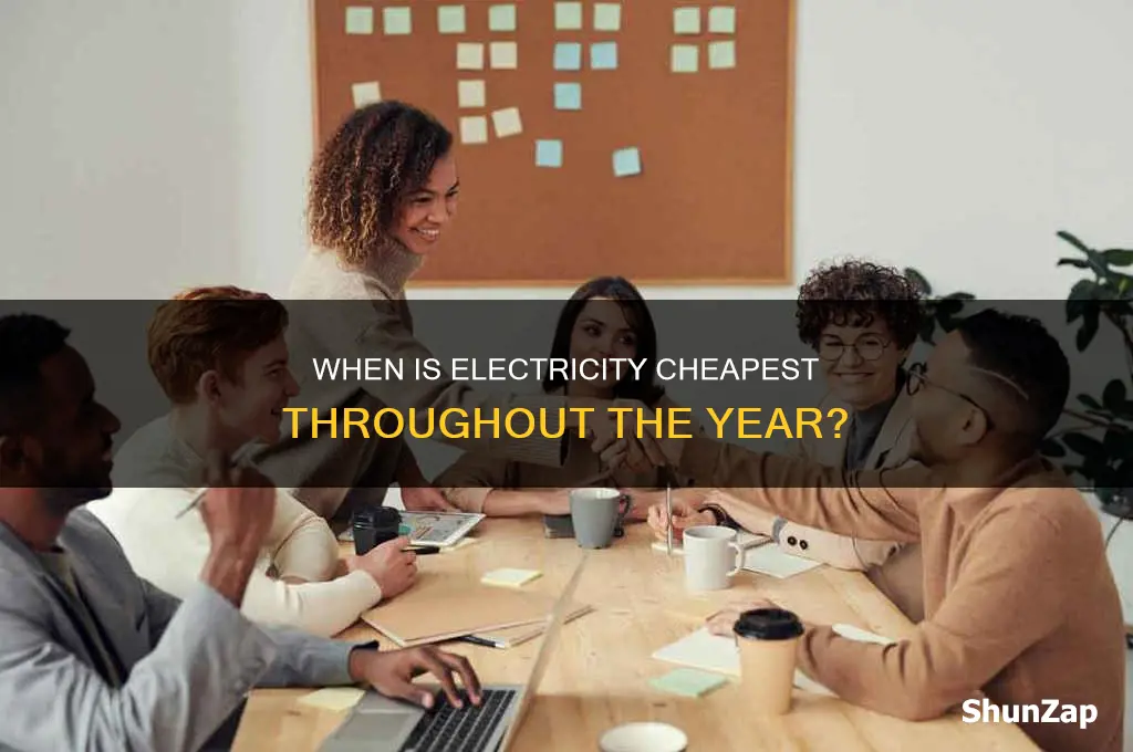 what time of year is electricity cheapest