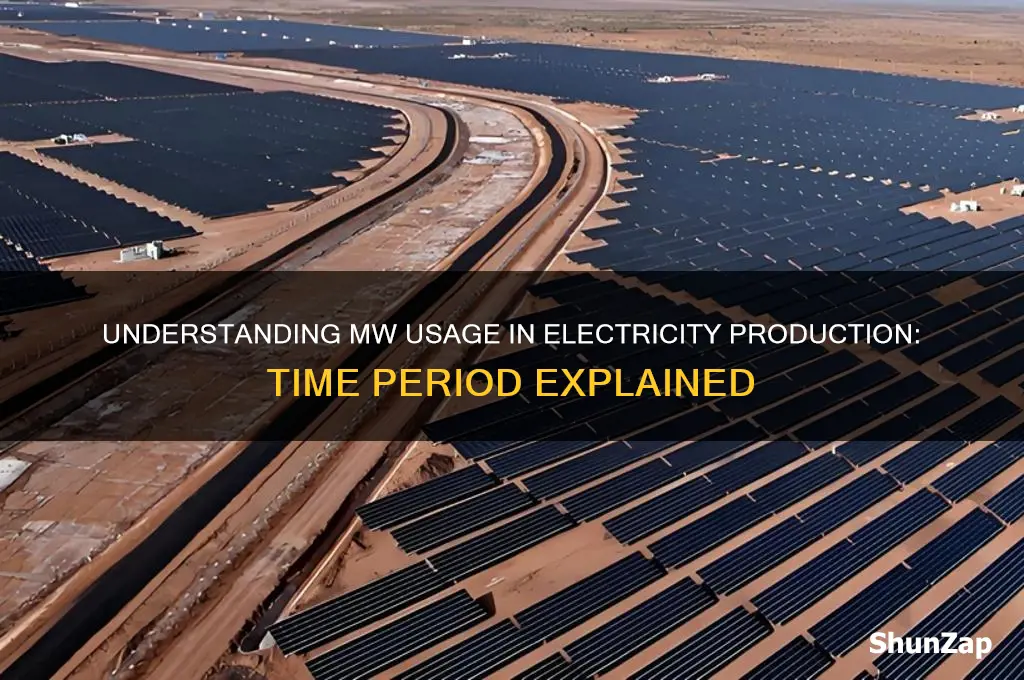 what time period is mw used for in electricity production