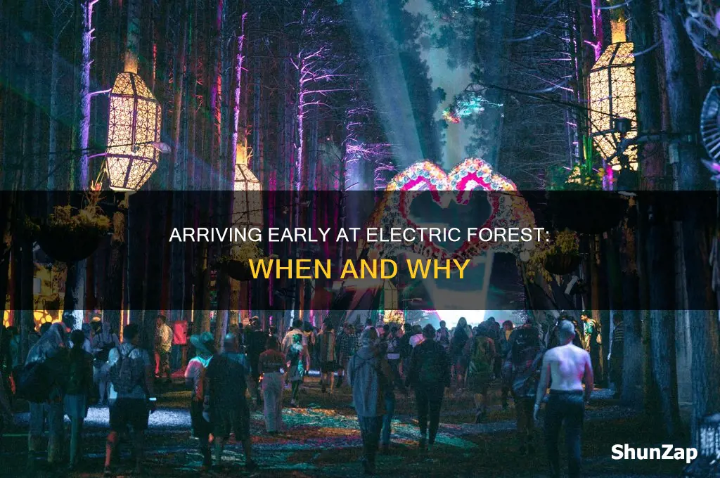 what time to arrive at electric forest