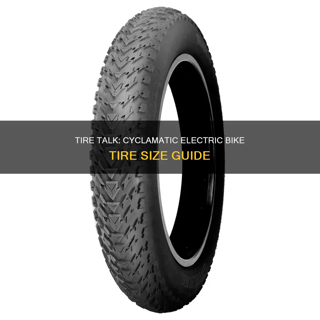 what tire size is on the cyclamatic electric bike