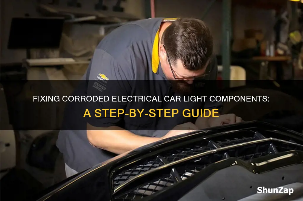 what to do with corroded electrical car light component