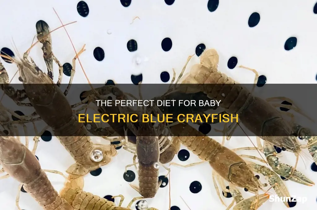what to feed baby electric blue crayfish