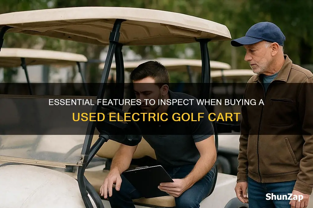 what to look for in used electric golf cart