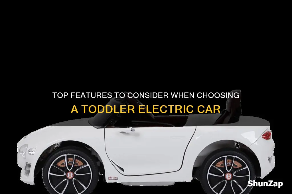 what to look for when buying electric car for toddlers