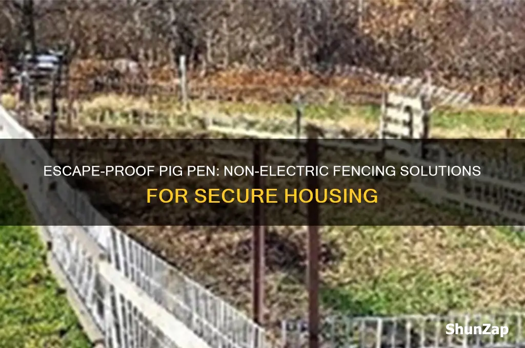 what to use for escspe proof pig pen non electric
