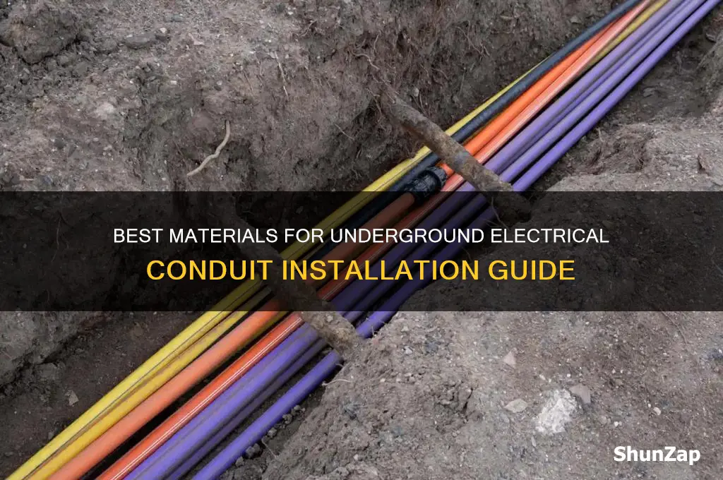 what to use for underground electrical conduit