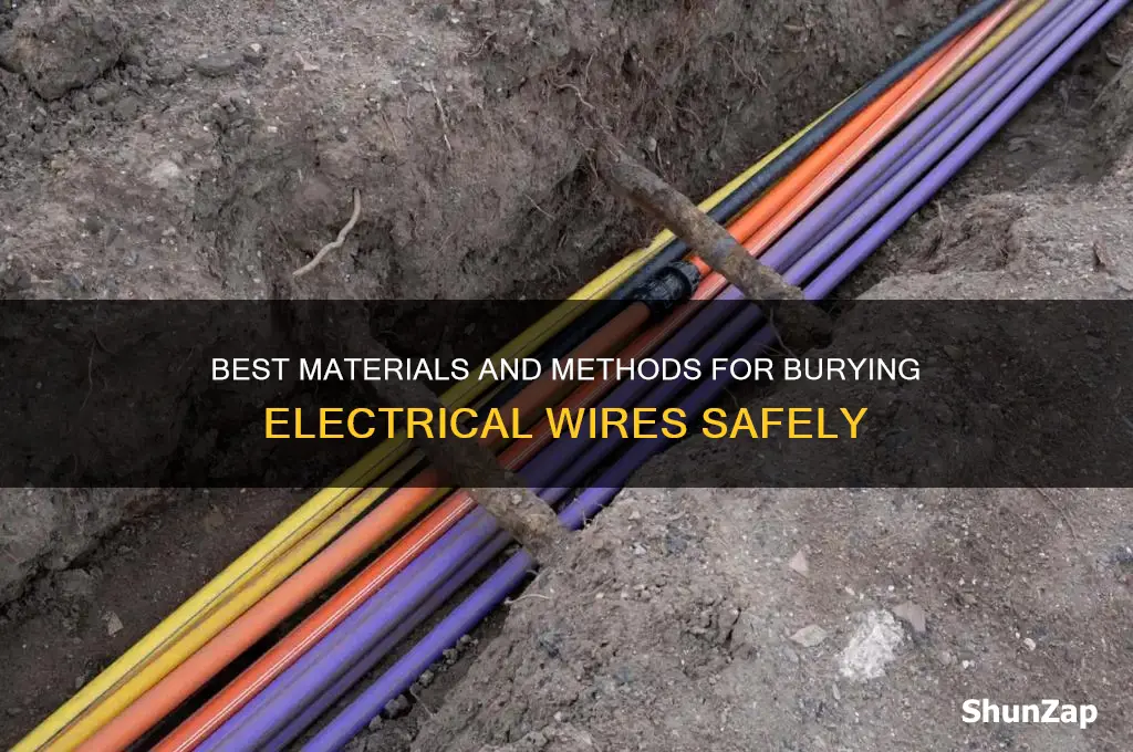 what to use to bury electrical wire