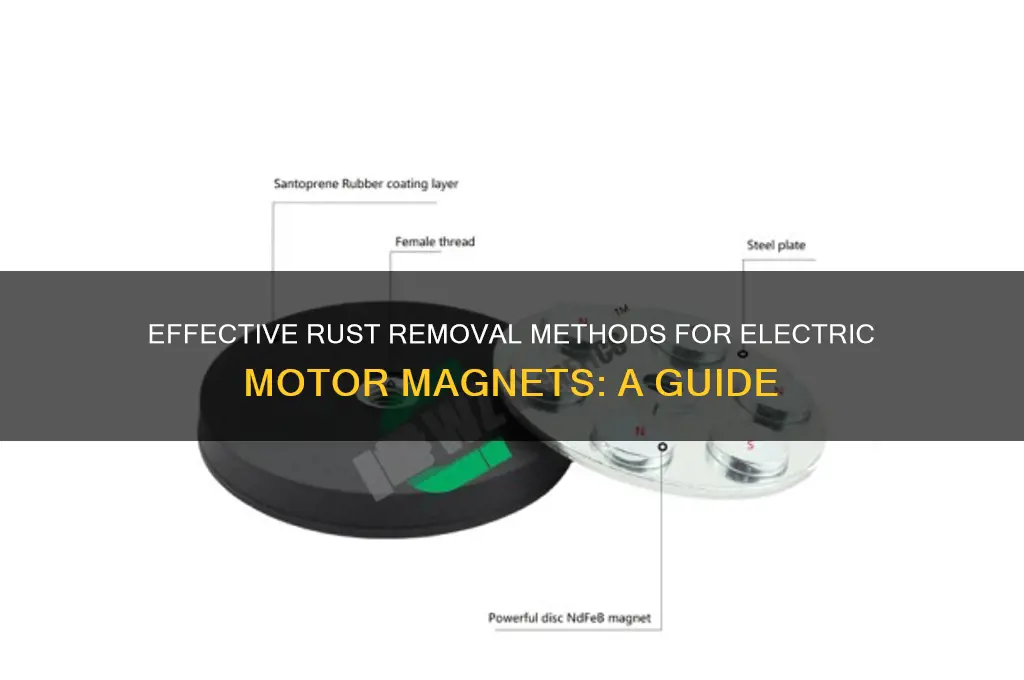 what to use to remove rust from electric motor magnets