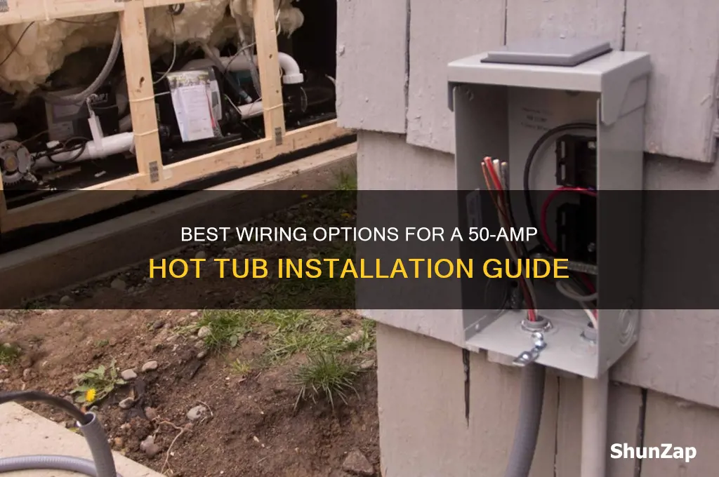 what to use to wire electrical 50a hot tub