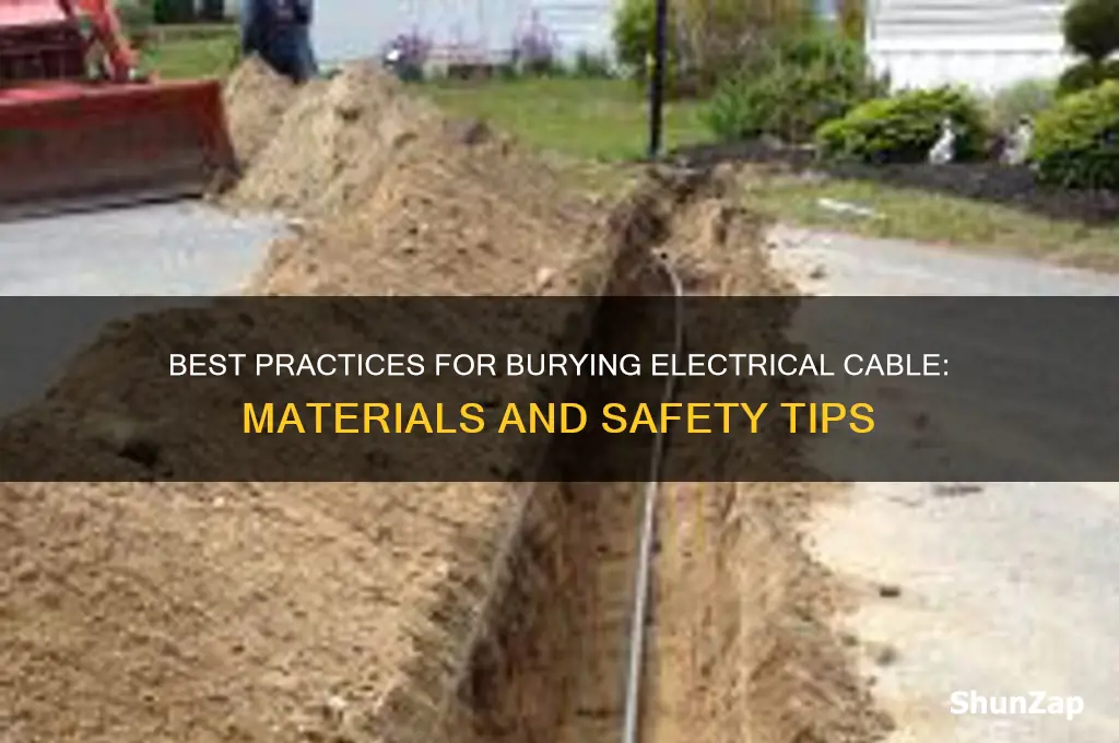 what to use when burying electrical cable