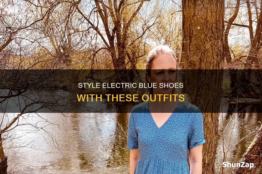 what to wear electric blue shoes with