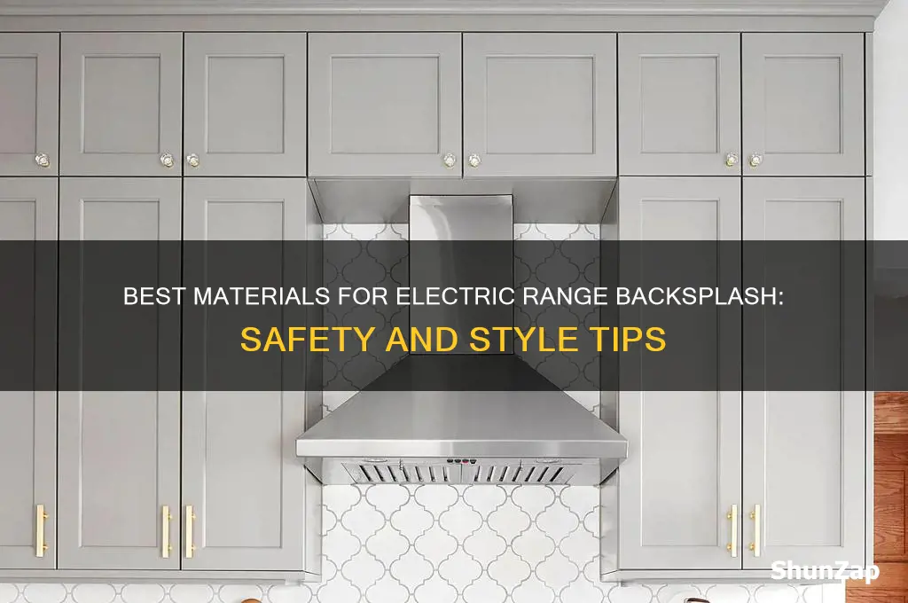what type material to use behind a electric range