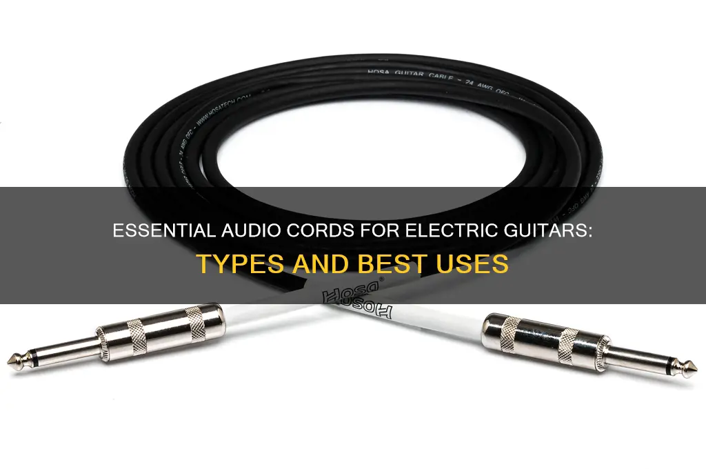 what type of audio chord is used for electric guitars