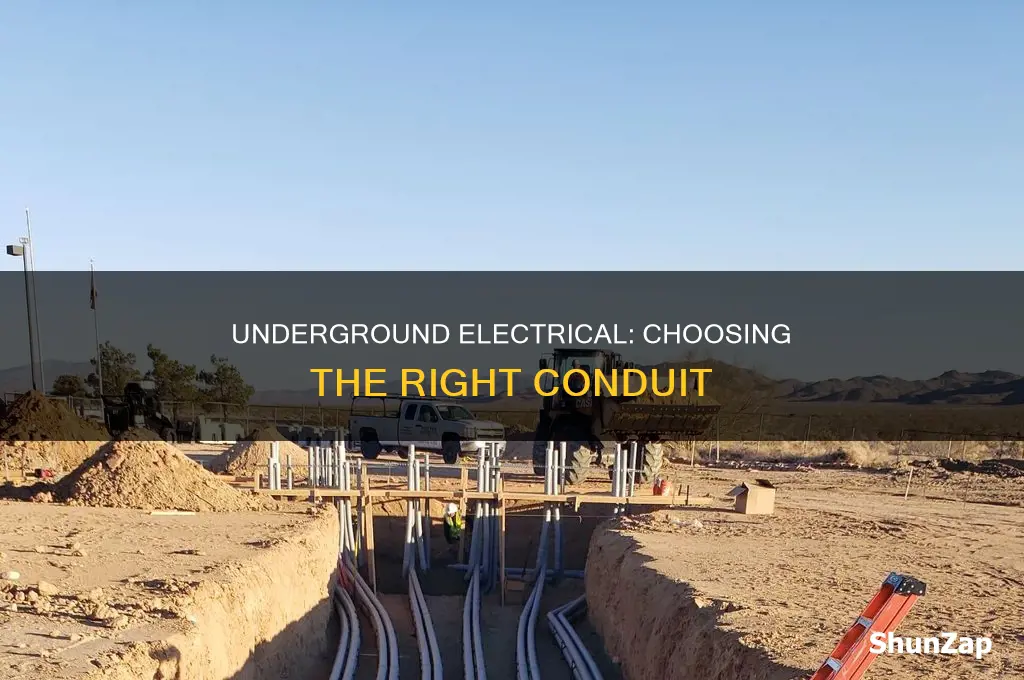 what type of conduit for underground electrical