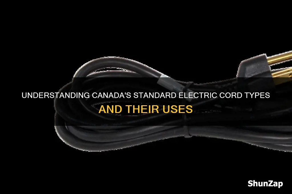 what type of electric cord is used in canada