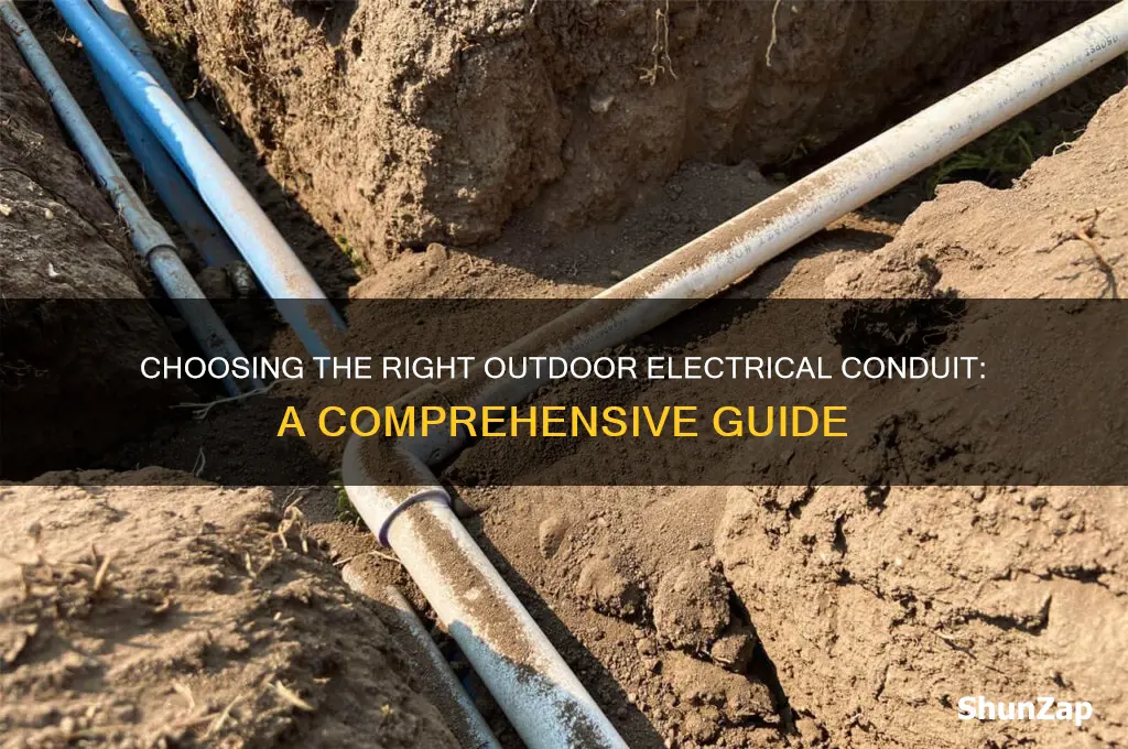 what type of electrical conduit to use outdoors
