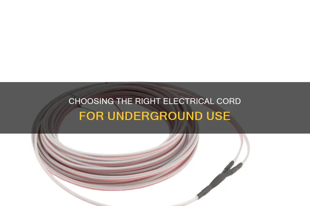 what type of electrical cord to bury
