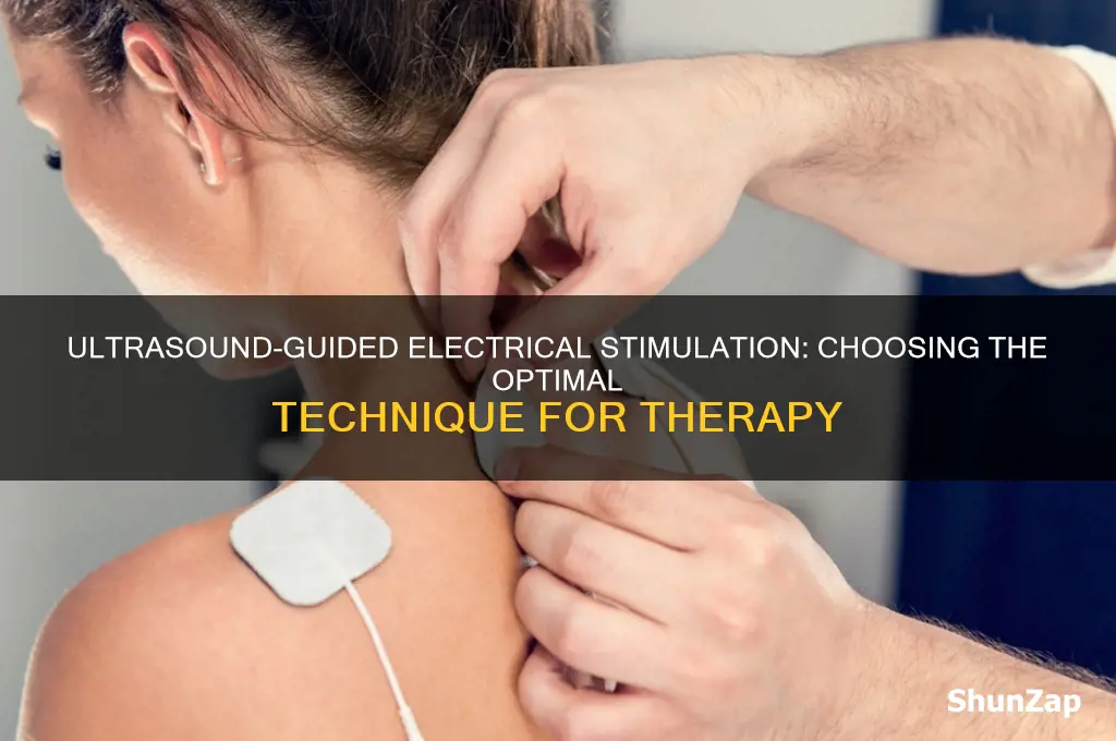 what type of electrical stimulation to use with ultrasound