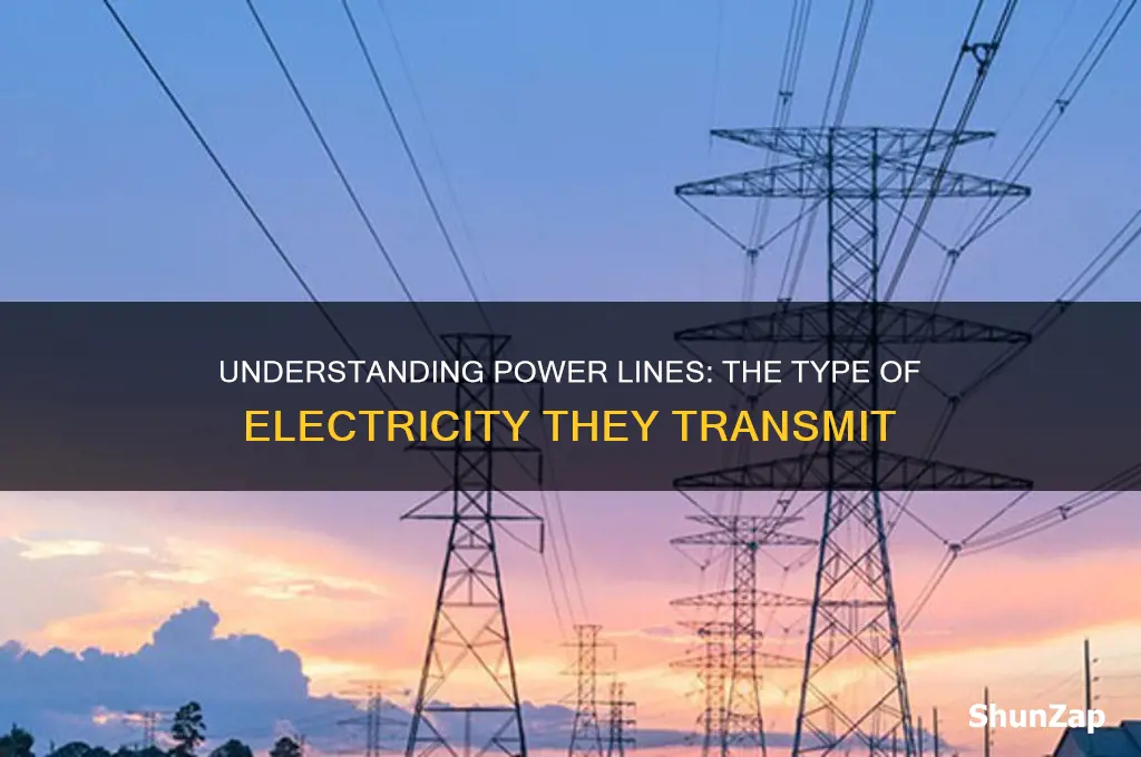 what type of electricity do power lines use