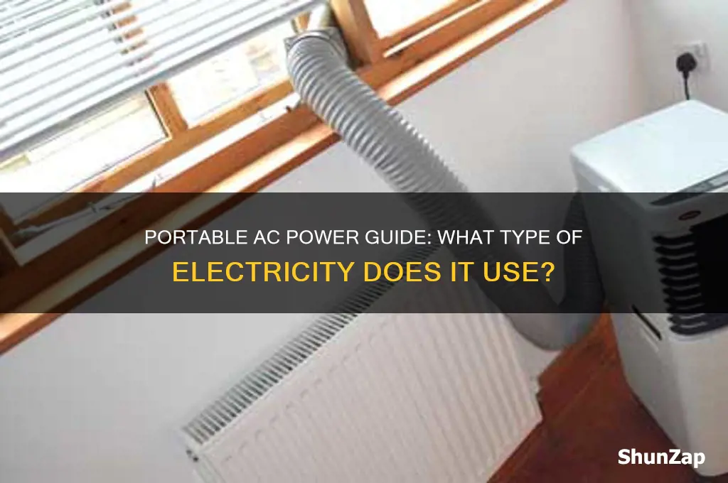 what type of electricity does a paortable air conditioner use