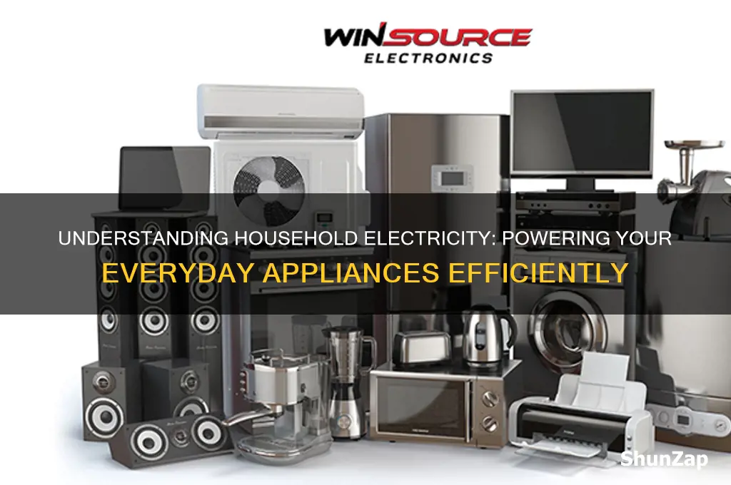 what type of electricity uses household appliances
