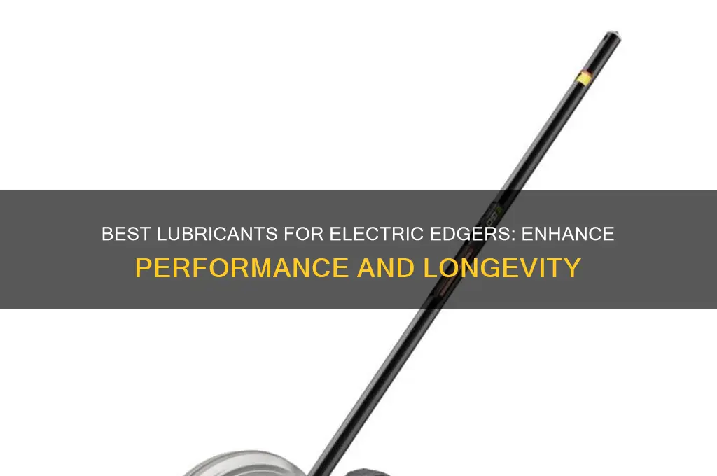 what type of lubricant can you use on electric edger