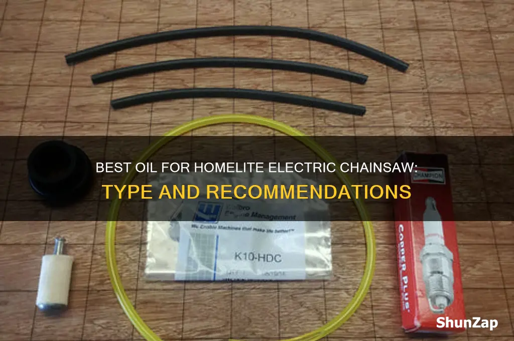 what type of oil does a homelite electric chainsaw use
