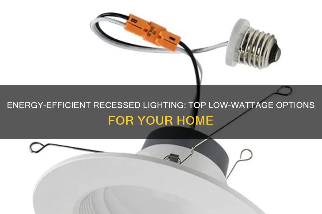 what type of recessed lights uses the least electricity
