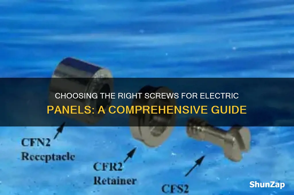 what type of screws are used on electric panels