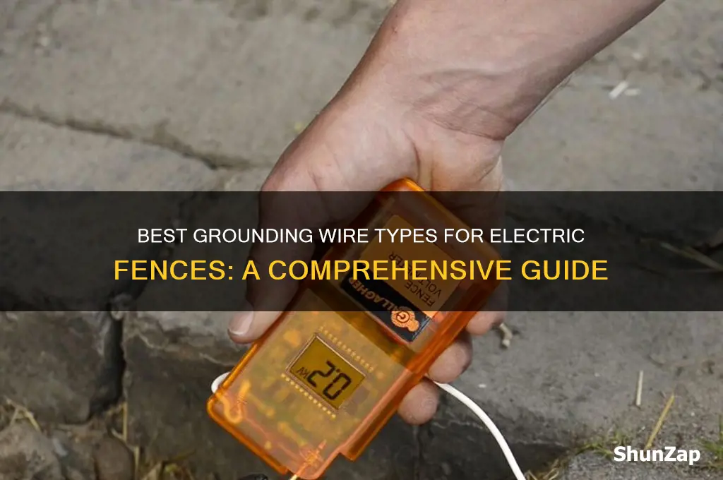 what type of wire is used for grounding electric fence