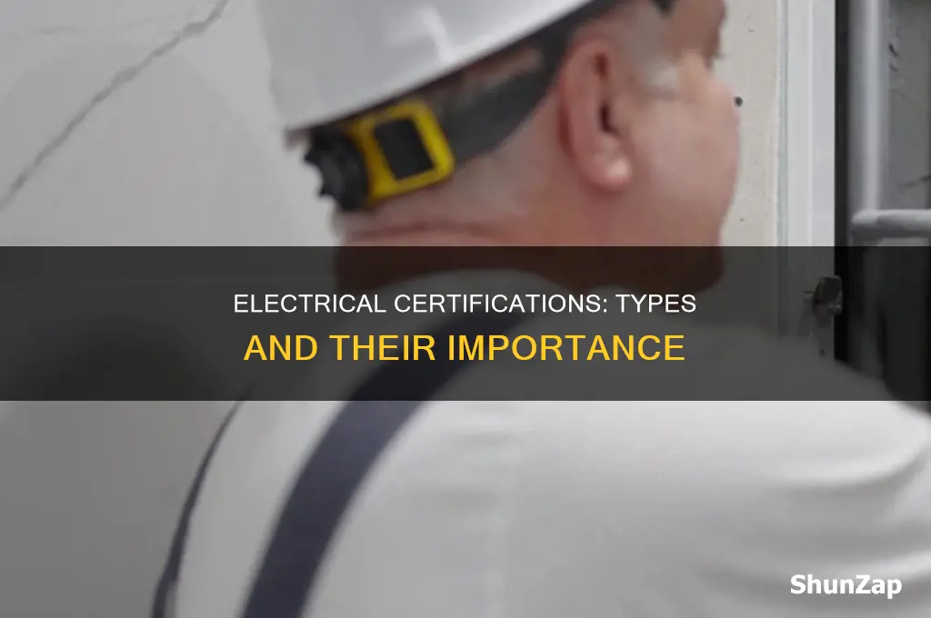 what types of electrical certifications are there