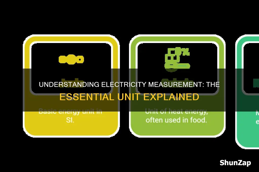 what unit do we use to measure electricity