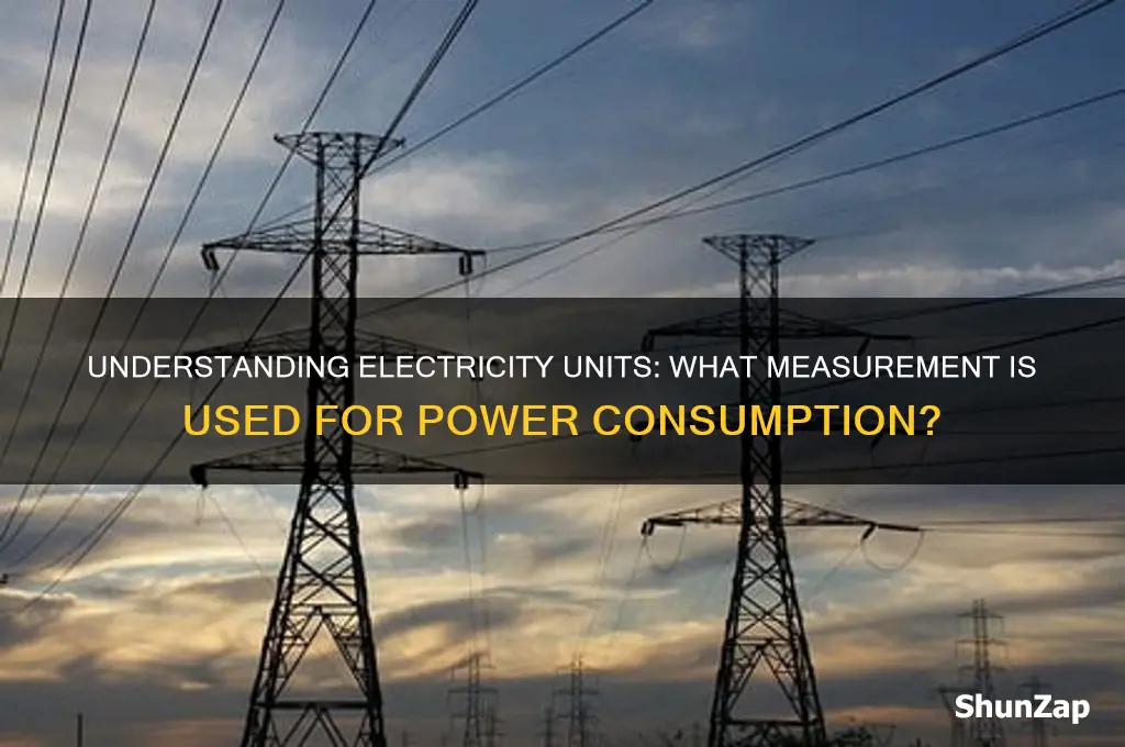 what unit is used for electricity