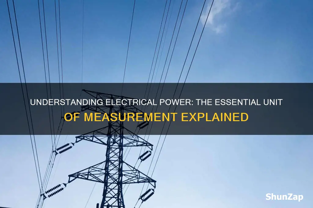 what unit is used to express electrical power