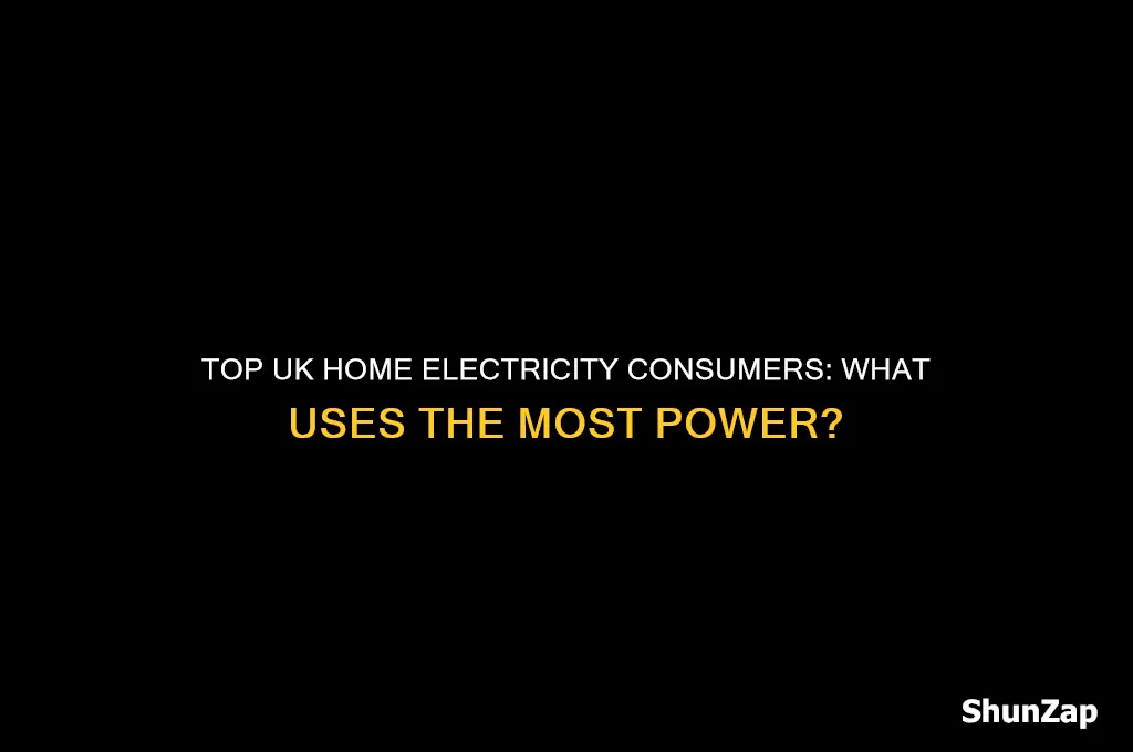 what used the most electricity in a house uk