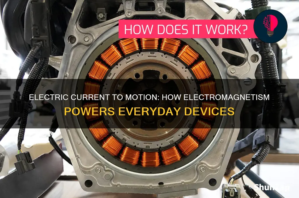 what uses an electric current to produce motion