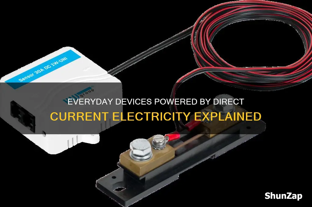 what uses direct current electricity
