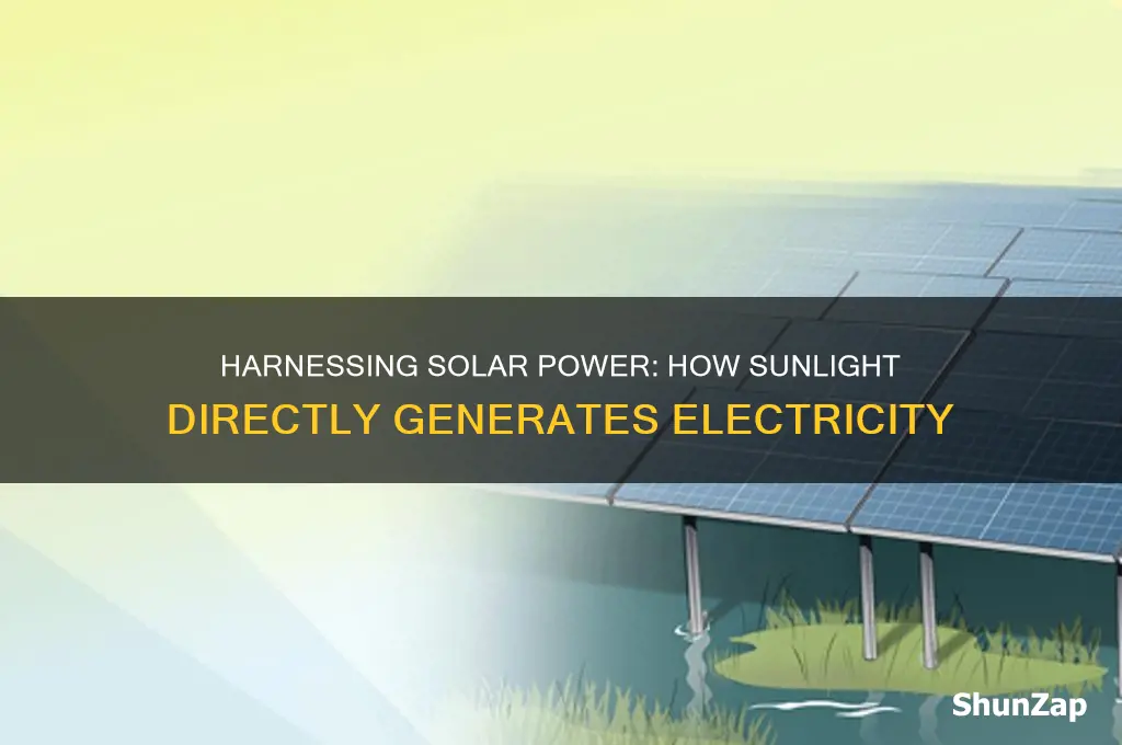 what uses energy directly from the sun to produce electricity
