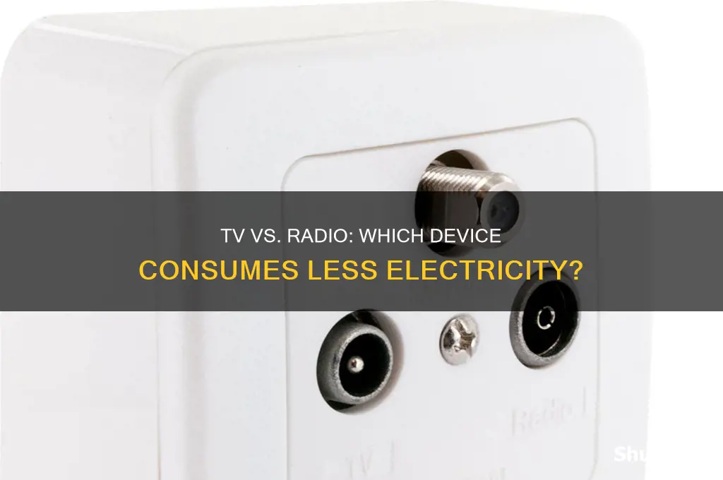 what uses less electricity tv or radio