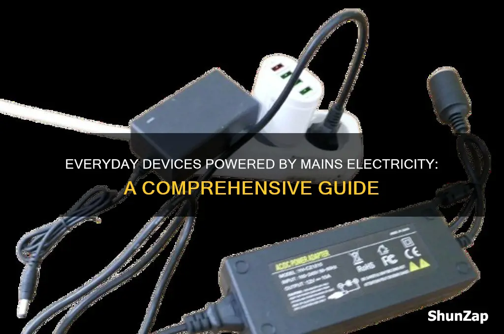 what uses mains electricity