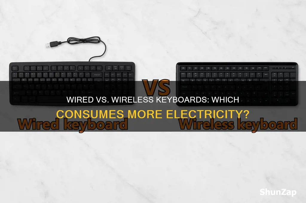 what uses more electric a wired keyboard or wireless