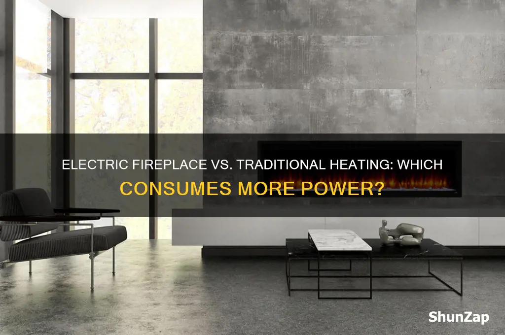 what uses more electric an electric fireplace