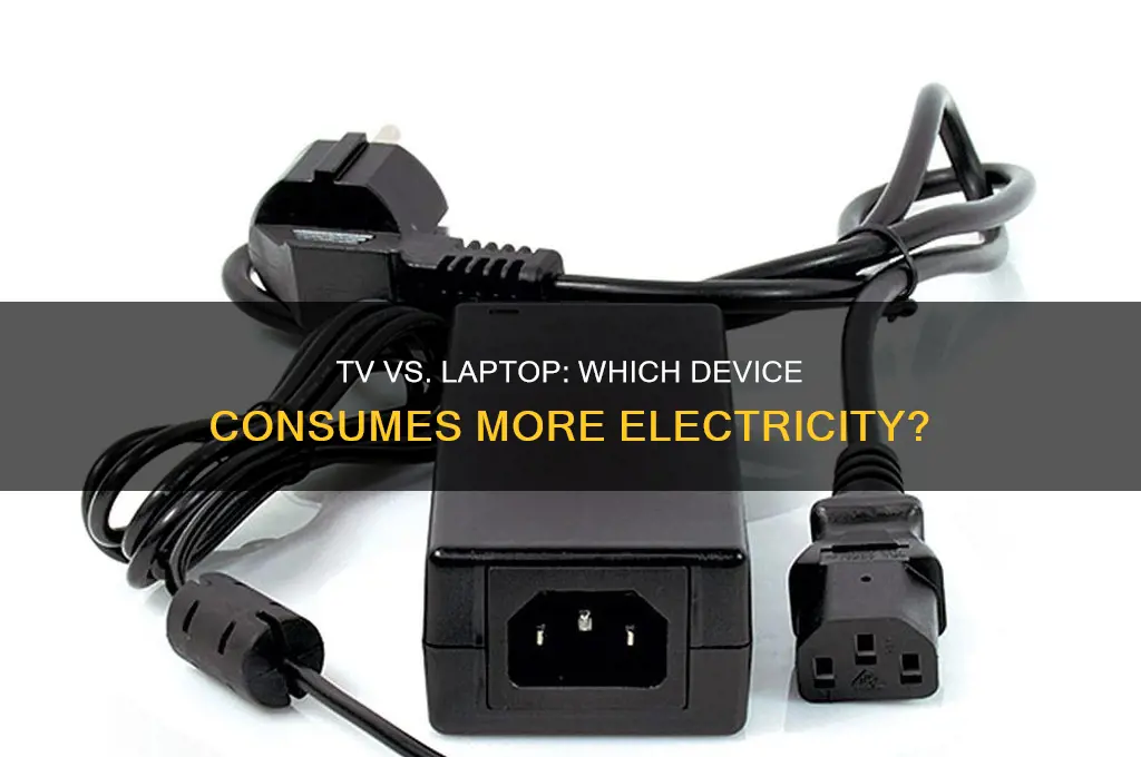 what uses more electric tv or laptop