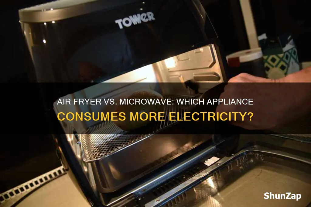 what uses more electricity air fryer or microwave