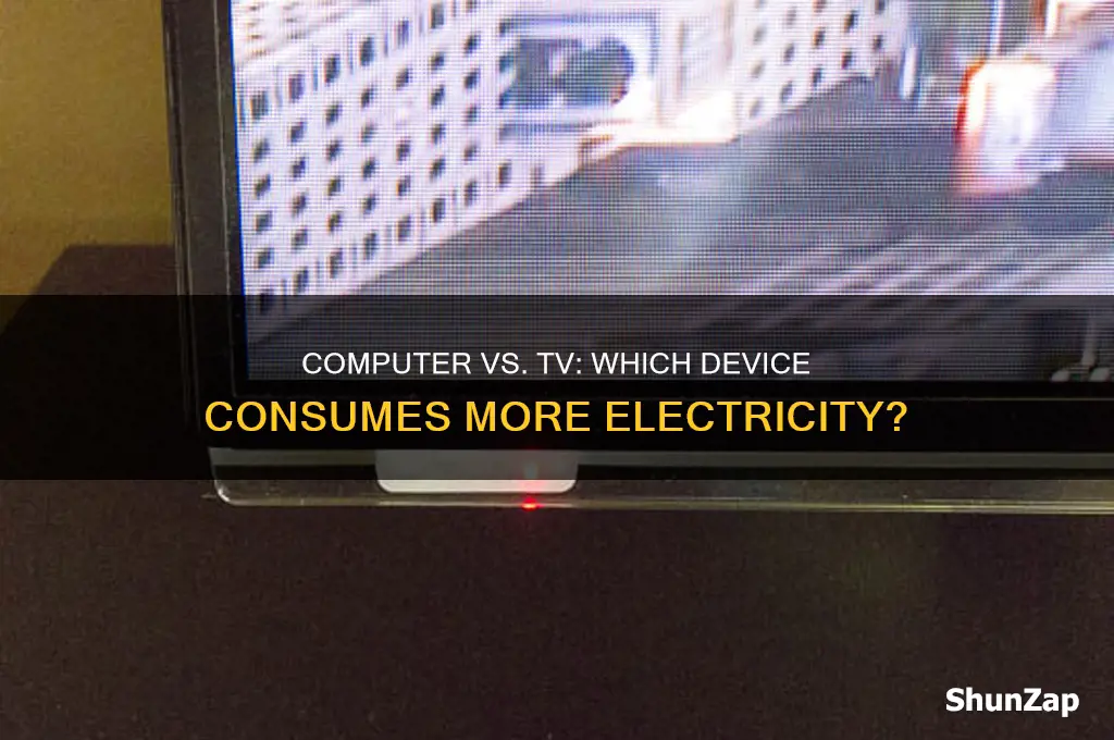 what uses more electricity computer or tv