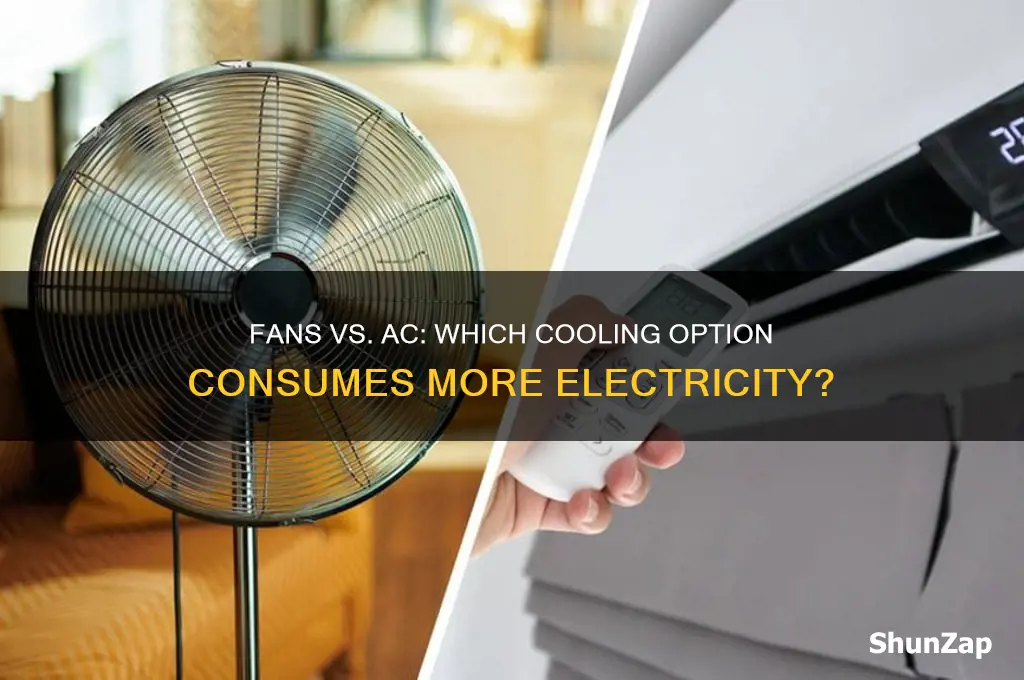 what uses more electricity fans or ac